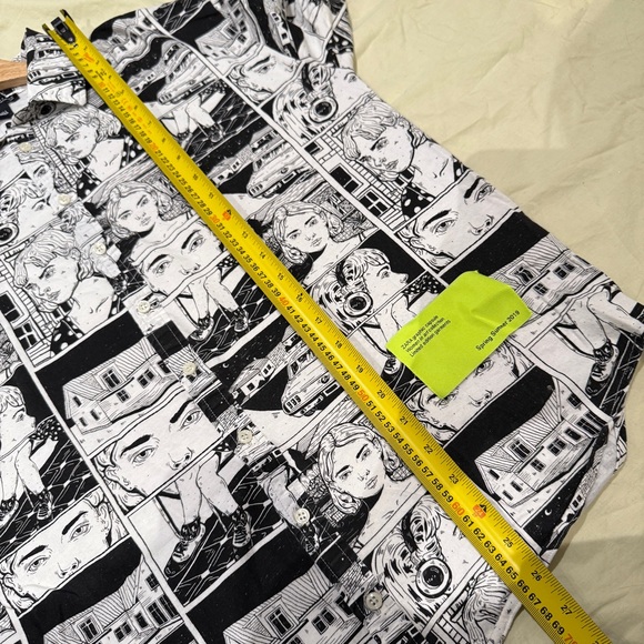Zara x Ana Mushell Graphic Capsule Comic Print Shirt, Size S, Black & White - Picture 13 of 15